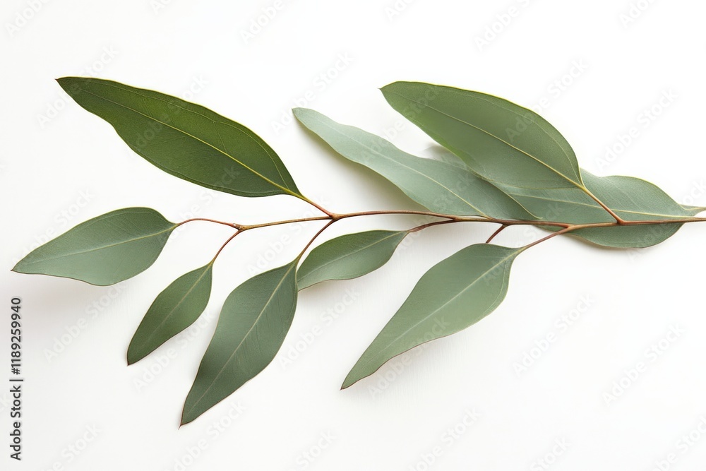Obraz premium eucalyptus leaves on a branch