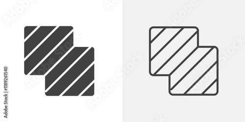 Union selection icon flat and simple set design