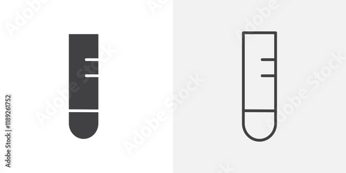 Vial icon flat and simple set design