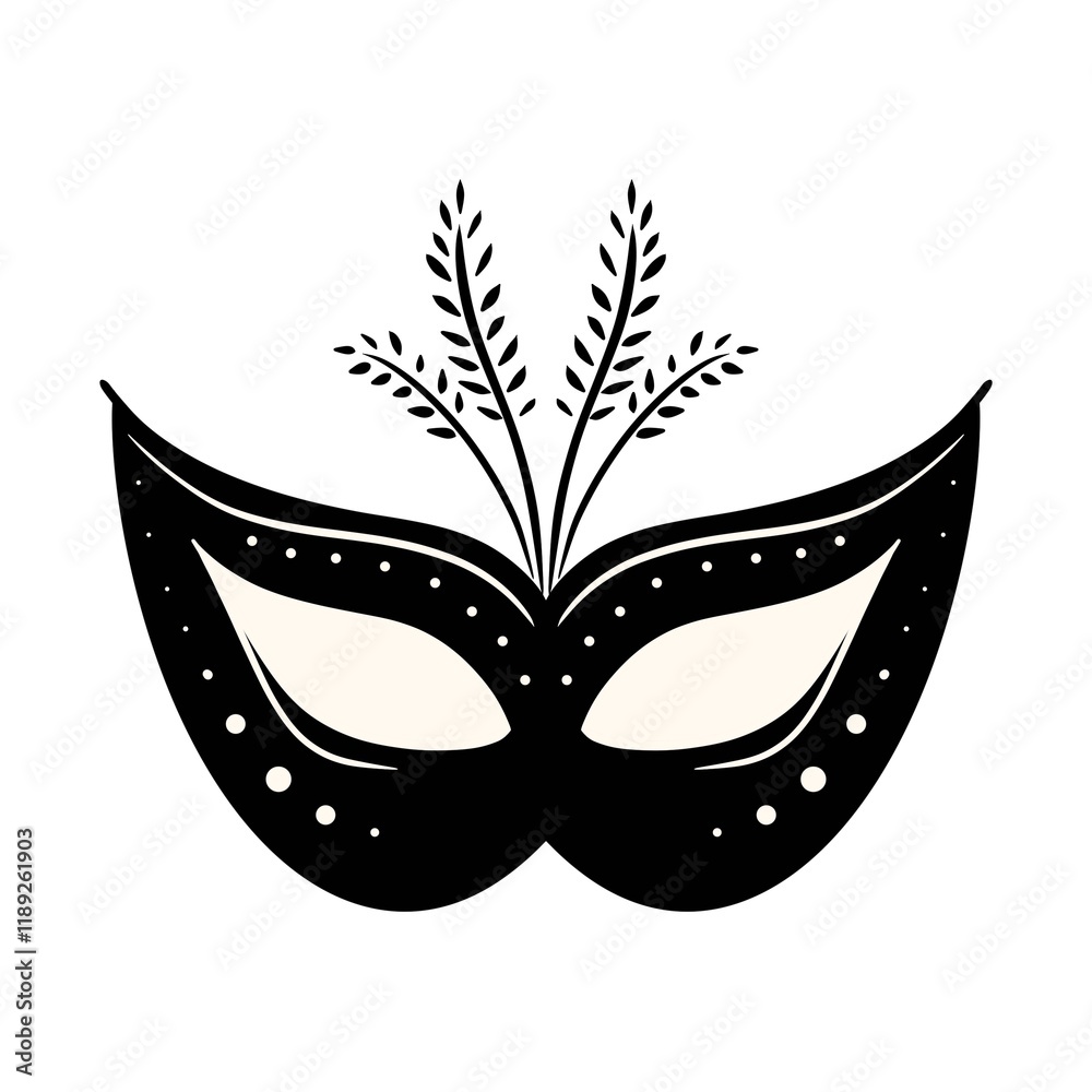 carnival mask on a white background, isolate, illustration carnival mask on a white background, isolate, illustration