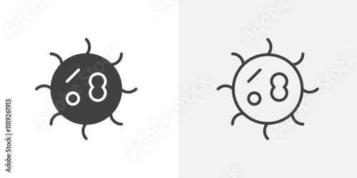 Virus icon flat and simple set design