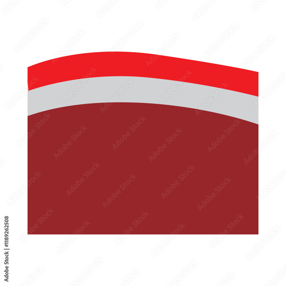 Obraz premium ribon flag red white elements