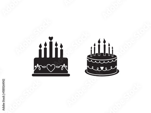 birthday cake with candles