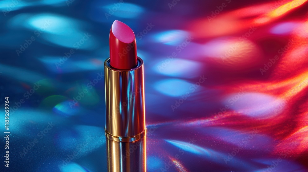 Vibrant Red Lipstick on Shimmering Background, a Stunning Close-Up of Beauty and Glamour Perfect for Makeup and Fashion Enthusiasts. Vibrant Red Lipstick on Shimmering Background, a Stunning Close-Up of Beauty and Glamour Perfect for Makeup and Fashion Enthusiasts.