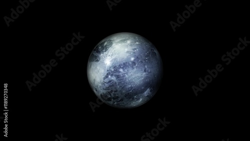 Obraz na płótnie 3d pluto planet rotated on space