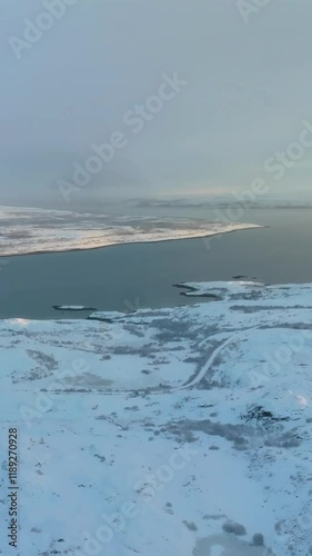 Wallpaper Mural Aerial view of beautiful winter landscape Torontodigital.ca