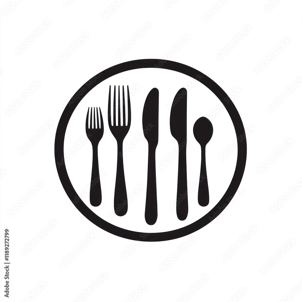 Restaurant cutlery set icon on white Restaurant cutlery set icon on white