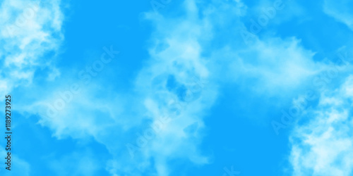 Blue sky with clouds.	
