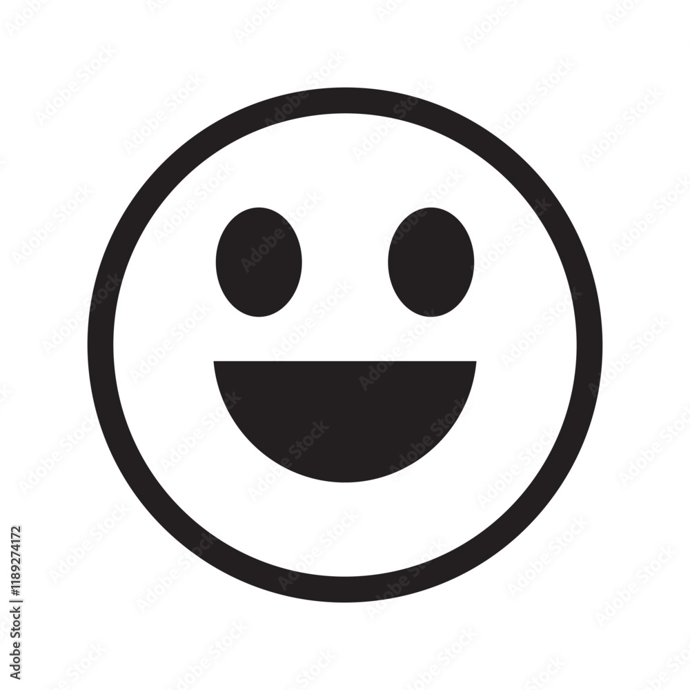 smile, emoji vector line icon, sign, illustration on white background smile, emoji vector line icon, sign, illustration on white background