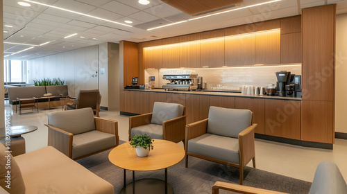 Wallpaper Mural Modern Office Lounge with Coffee Bar: Interior Design Torontodigital.ca