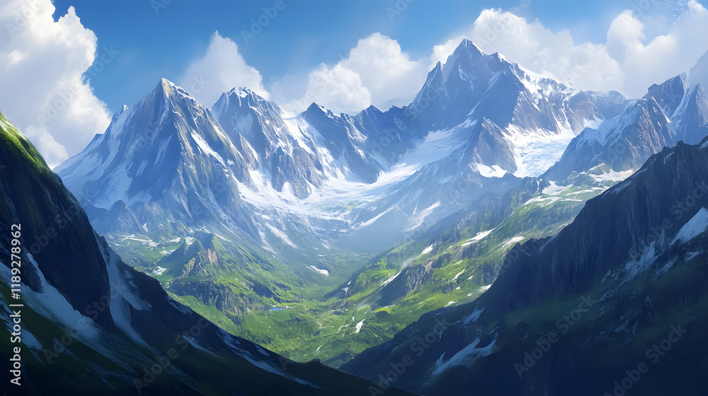 The breathtaking landscape of the Swiss Alps mountain range. The breathtaking landscape of the Swiss Alps mountain range.