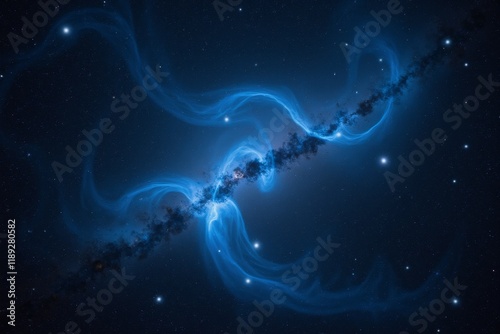 Swirling Nebulae and Luminous Stars: A Cosmic Wonderland
