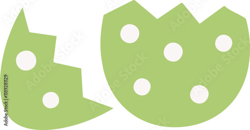 Easter egg cracked in half.
Hatched Egg.
Broken Easter Egg shell Isolated.
Transparent Background.