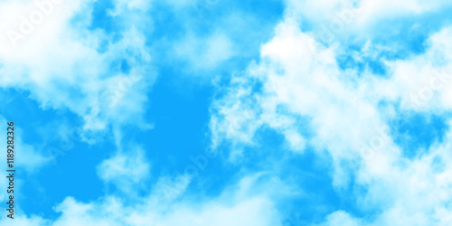 Blue sky with clouds.	
