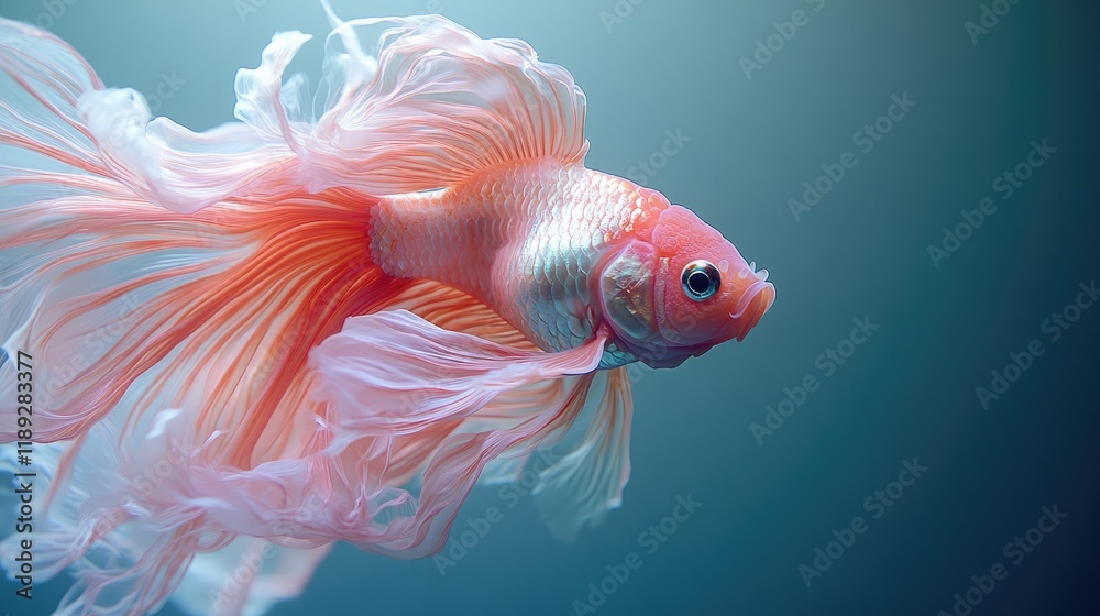 A vibrant goldfish swimming gracefully in a serene underwater environment. A vibrant goldfish swimming gracefully in a serene underwater environment.