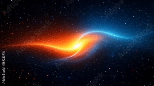 Celestial Energy Streams Intertwine In Cosmic Dance