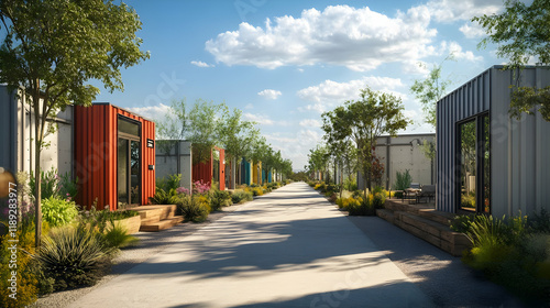 Colorful Tiny Homes Community: Sustainable and Eco-Friendly Prefab Housing