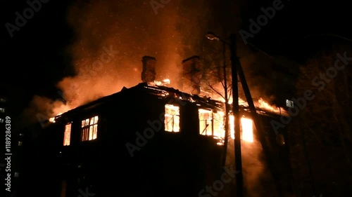 A forest fire destroys a house. The tragedy resulted from a fire in an apartment building.