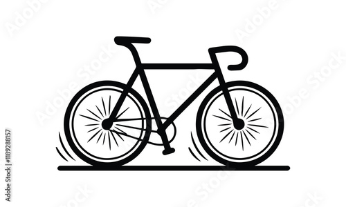 cycle Vector, Flat bicycle icon, bicycle silhouette vector white background