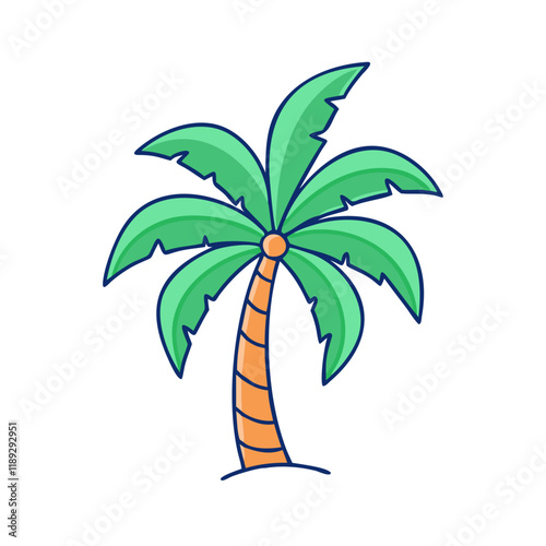 palm tree vector icon, palm tree vector illustration - simple illustration of palm tree, perfect for logos,and palm tree -themed designs. photo