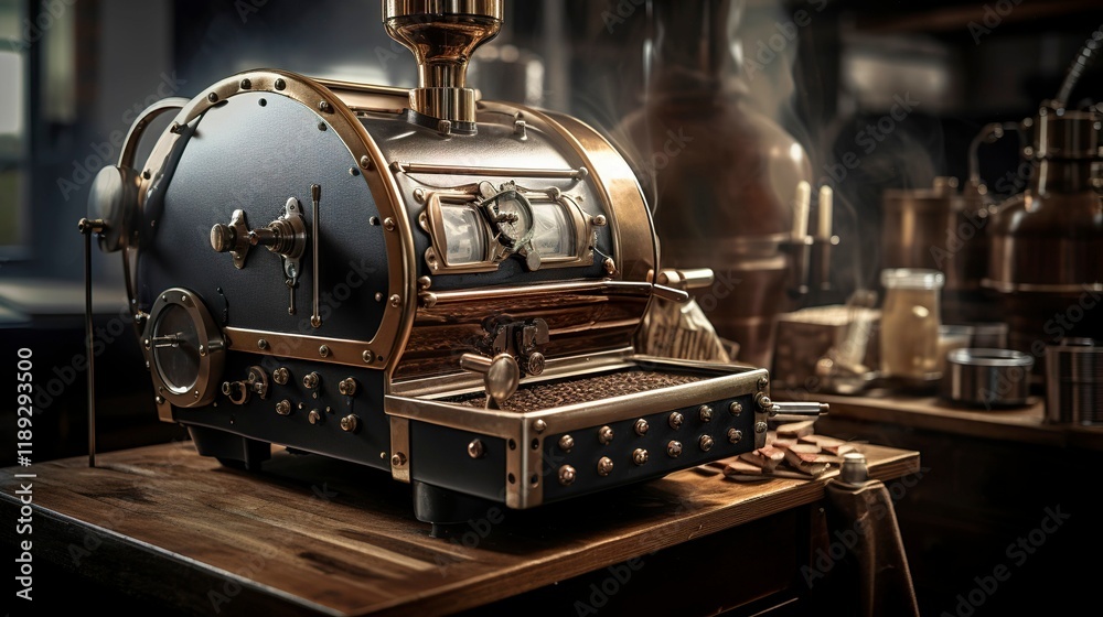 A photo of a coffee roasting machine A photo of a coffee roasting machine