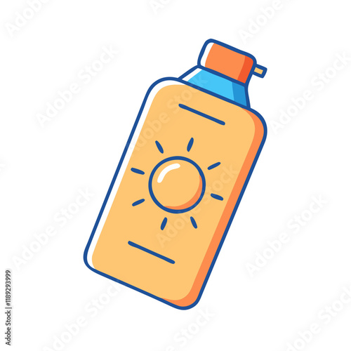 sun lotion bottle vector icon, sun lotion bottle vector illustration - simple illustration of sun lotion bottle, perfect for logos,and sun lotion bottle -themed designs.