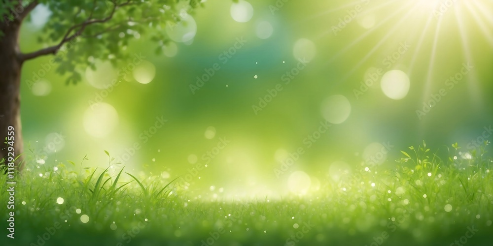 Vector green, bokeh, nature background. Summer landscape blurred effect. Vector green, bokeh, nature background. Summer landscape blurred effect.