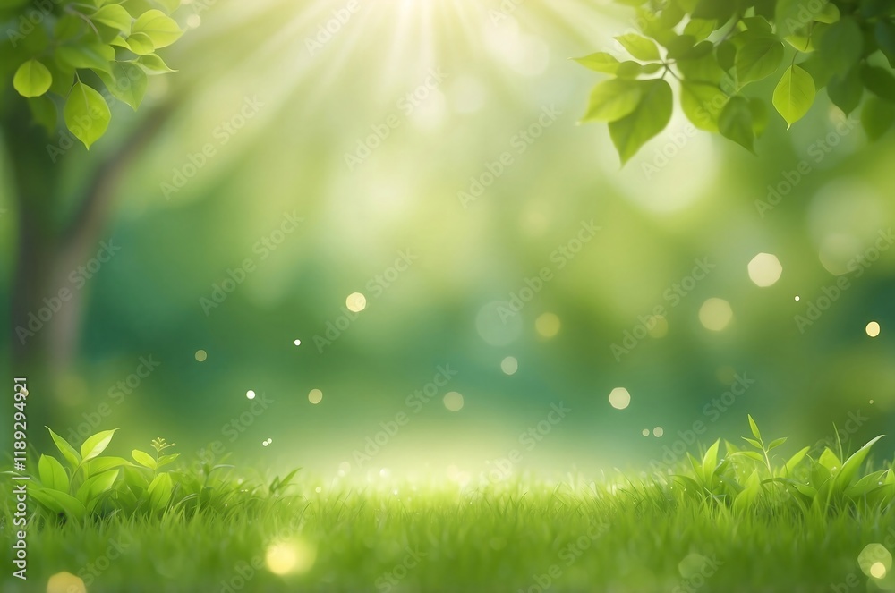 Vector green, bokeh, nature background. Summer landscape blurred effect. Vector green, bokeh, nature background. Summer landscape blurred effect.
