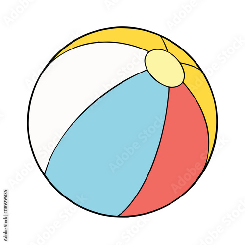 beach ball vector icon, beach ball vector illustration - simple illustration of beach ball, perfect for logos,and beach ball -themed designs.