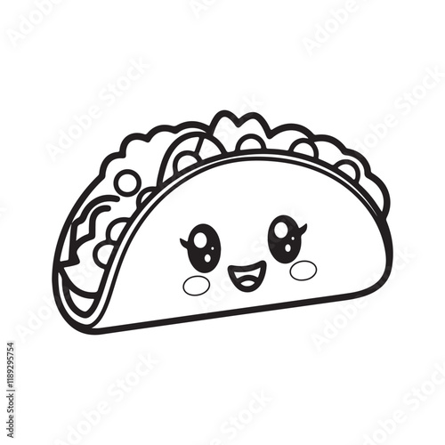 kawaii food Coloring page, Bold and easy Coloring Page, kawaii coloring page, Kawaii Drink Coloring Page, cute kawaii food and drink Coloring Page, line art, black and white image