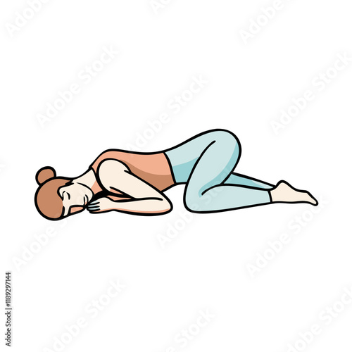 restorative yoga pose vector icon, restorative yoga pose vector illustration - simple illustration of restorative yoga pose, perfect for logos,and restorative yoga pose -themed designs.