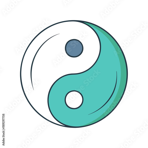 yin yang symbol vector icon, yin yang symbol vector illustration - simple illustration of yin yang symbol, perfect for logos,and yin yang symbol -themed designs.