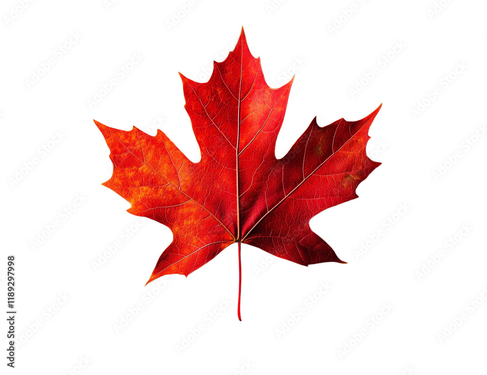 a red maple leaf isolated on a transparent background a red maple leaf isolated on a transparent background