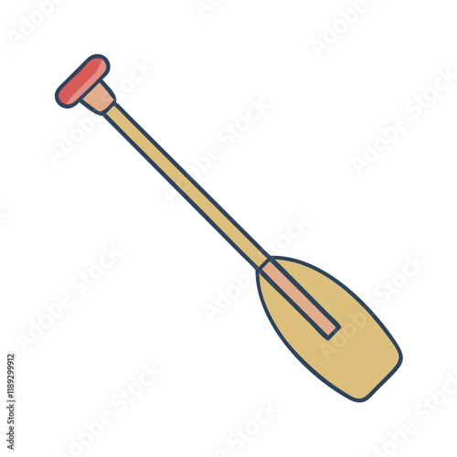 canoe paddle vector icon, canoe paddle vector illustration - simple illustration of canoe paddle, perfect for logos, and canoe paddle -themed designs.