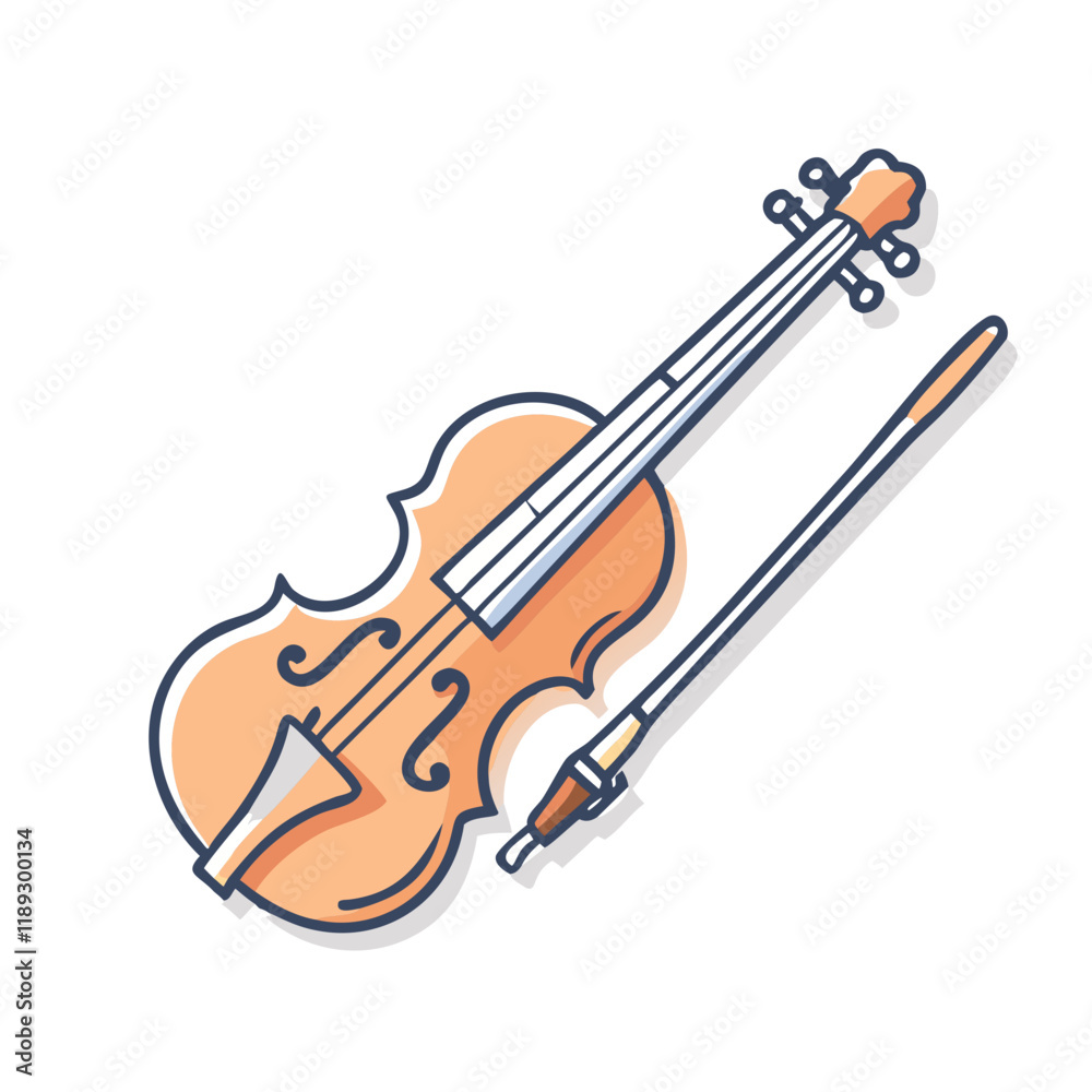 Fototapeta premium fiddle for traditional music icon, fiddle for traditional music vector,