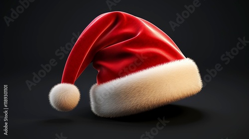 A photo of a festive Santa hat
