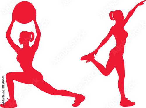 Yoga Pose Silhouette Vector Icon
