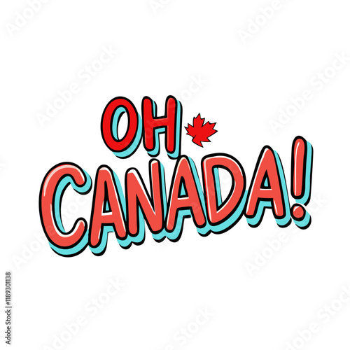 oh canada text vector icon, oh canada text vector illustration - simple illustration of oh canada text, perfect for logos, and oh canada text -themed designs.