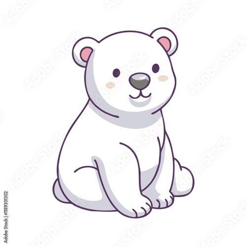 polar bear vector icon, polar bear vector illustration - simple illustration of polar bear, perfect for logos, and polar bear -themed designs.