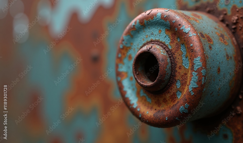 Rusted metal with peeling paint Rusted metal with peeling paint