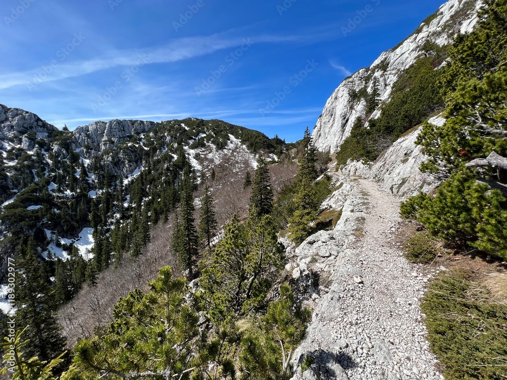 Premuzic hiking trail or Premuzic Trail - Northern Velebit National Park, Croatia or Premuzic-Wanderweg or Premuzic's Trail (Pješački planinarski put Premužićeva staza - NP Sjeverni Velebit, Hrvatska) Premuzic hiking trail or Premuzic Trail - Northern Velebit National Park, Croatia or Premuzic-Wanderweg or Premuzic's Trail (Pješački planinarski put Premužićeva staza - NP Sjeverni Velebit, Hrvatska)