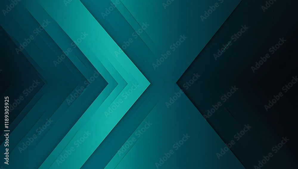 Obraz premium Abstract Geometric Design Featuring Layered Arrows in Blue Tones, Perfect for Backgrounds or Digital Art Projects to Enhance Visual Appeal and Creativity