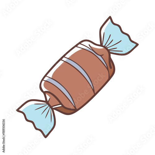 wrapped chocolate candy vector icon, wrapped chocolate candy vector illustration - simple illustration of wrapped chocolate candy, perfect for logos, and wrapped chocolate candy -themed designs.