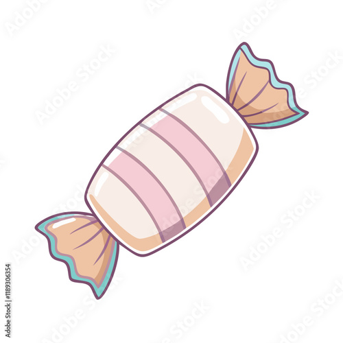 wrapped chocolate candy vector icon, wrapped chocolate candy vector illustration - simple illustration of wrapped chocolate candy, perfect for logos, and wrapped chocolate candy -themed designs.