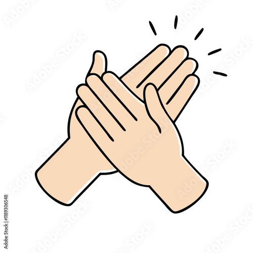 clapping hands vector icon, clapping hands vector illustration - simple illustration of clapping hands, perfect for logos, and clapping hands -themed designs.