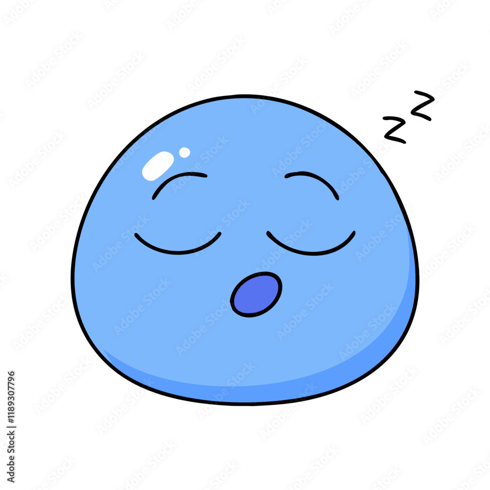 Fototapeta premium sleeping face vector icon, sleeping face vector illustration - simple illustration of sleeping face, perfect for logos, and sleeping face -themed designs.