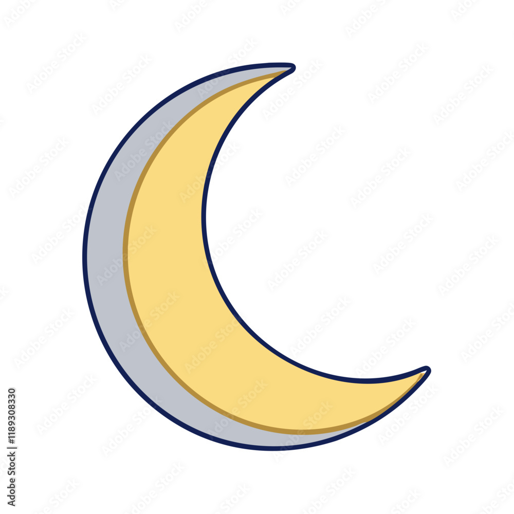 crescent moon vector icon, crescent moon vector illustration - simple illustration of crescent moon, perfect for logos, and crescent moon - themed designs. crescent moon vector icon, crescent moon vector illustration - simple illustration of crescent moon, perfect for logos, and crescent moon - themed designs.
