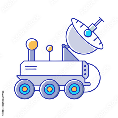 lunar rover vector icon, lunar rover vector illustration - simple illustration of lunar rover, perfect for logos, and lunar rover- themed designs.