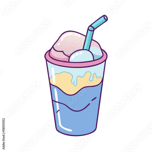 icy slushie vector icon, icy slushie vector illustration - simple illustration of icy slushie, perfect for logos, and icy slushie - themed designs.