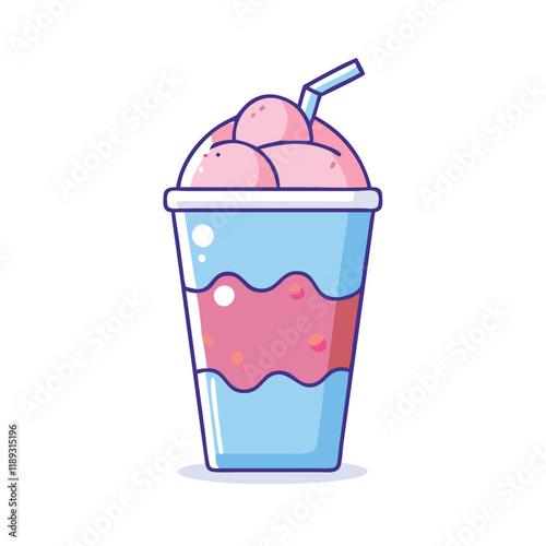 icy slushie vector icon, icy slushie vector illustration - simple illustration of icy slushie, perfect for logos, and icy slushie - themed designs.